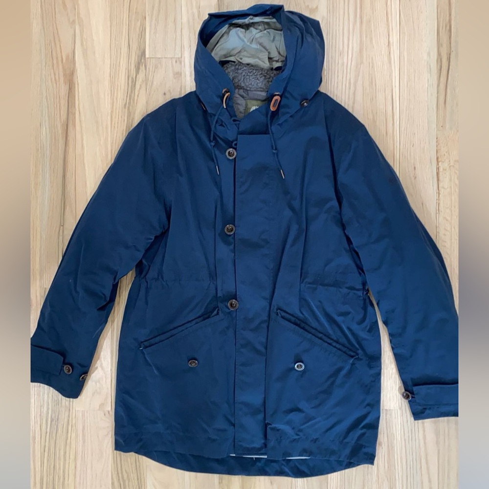 Timberland Mens 2 In 1 Parka With Removable Liner and  Shell Mens Large Blue